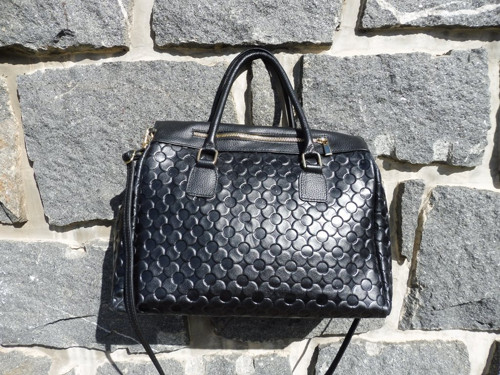 Černá kožená kabela Made in Italy — foto 1