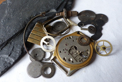 Ozubená kolečka 66..vintage materiál pro steampunk