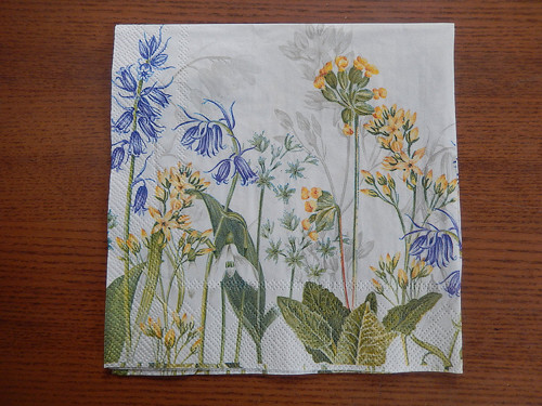Ubrousek na decoupage - luční kvítí