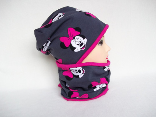 Čepice s nákrčníkem - Myška Minnie