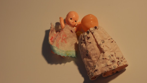 2x malá panenka plaváček retro — foto 1