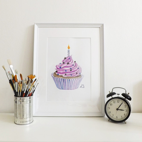 Narozeninový cupcake