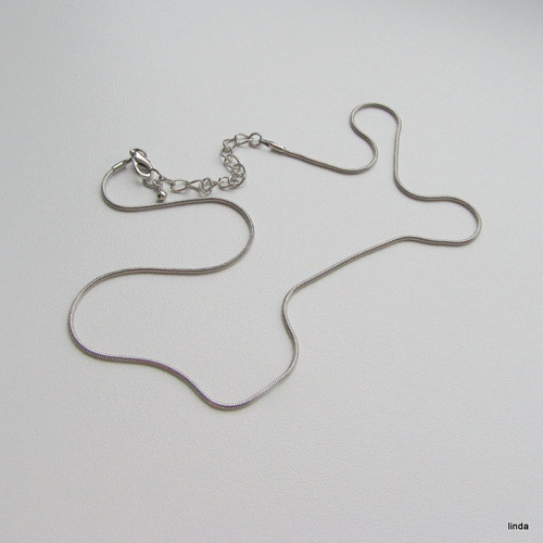 Hadí řetízek * 41cm/1mm * platina * 1 ks /bal
