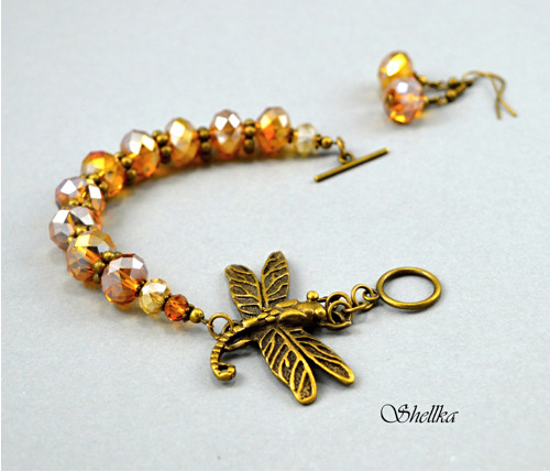Náramek ,,DRAGONFLY,, +náušnice ZDARMA