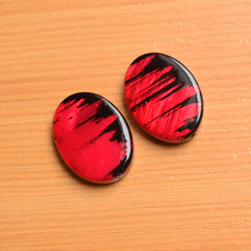 Perleťové oválky- 17 x 13mm - 2 kusy