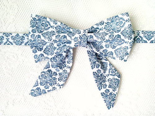 Blue orient bow tie (woman bow tie)
