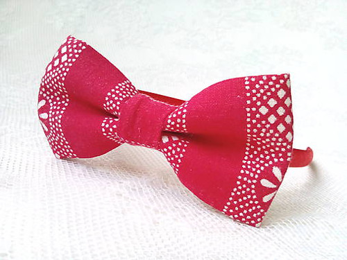 Red folk headband