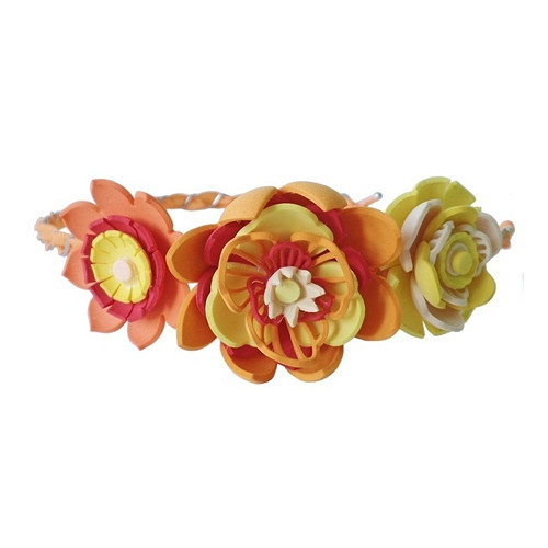 Čelenka gummy oranžovo-žlutá