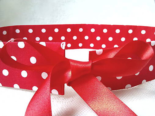 Pin Up belt (red/white polka dots)