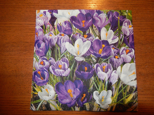 Ubrousek na decoupage - krokusy — foto 1