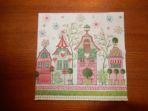 Ubrousek na decoupage - domečky — foto 1