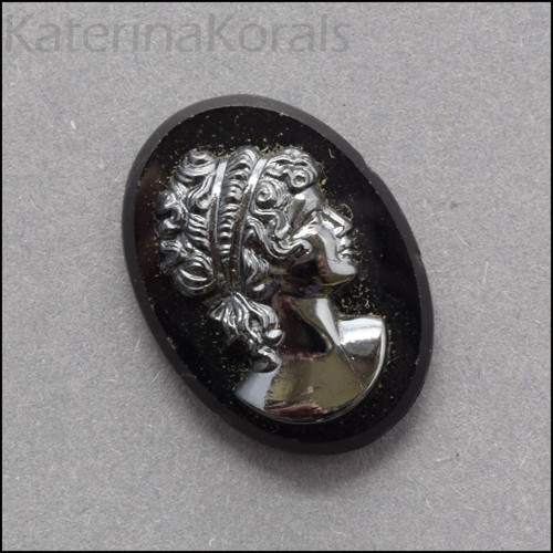 2911 Kamej černá ŽENA 27x30 mm — foto 1