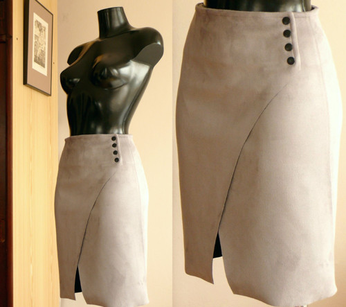 SkirtVelour/LightGrey