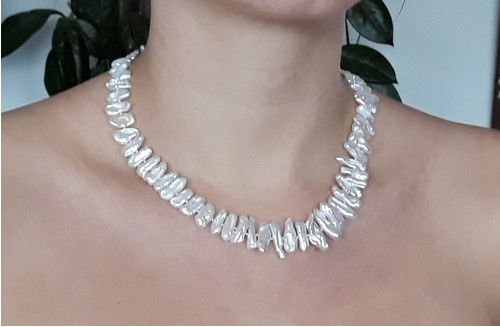Náhrdelník biwa perla — foto 1
