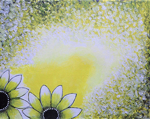 Žlutá abstrakce 30 x 25 cm