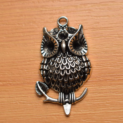 Sova - starostříbro - 40mm x 23mm — foto 1