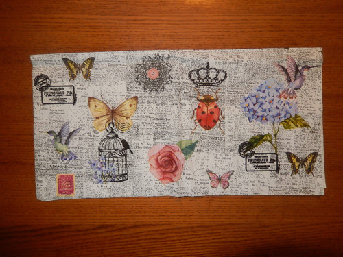 Ubrousek na decoupage - noviny — foto 1