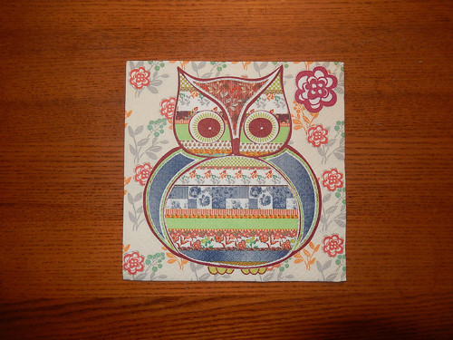 Ubrousek na decoupage - velká sova — foto 1