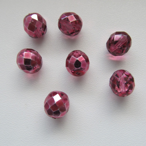 Ohňovky fuchsiové pokovené 10 ks, velikost 14 mm
