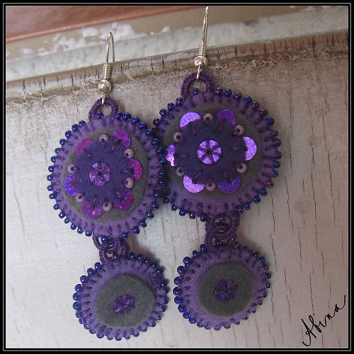 Náušnice "Violet" — foto 1