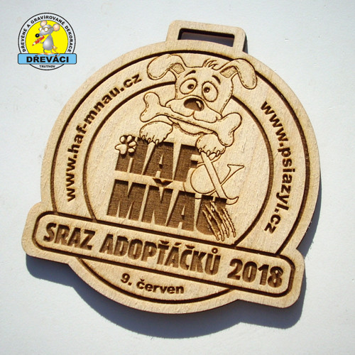 Dřevěné MEDAILE "SRAZ Adopťáčků 2018" — foto 1