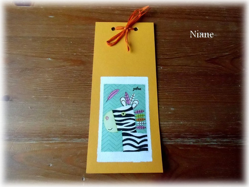 Ozdobná obálka na peníze - zebra