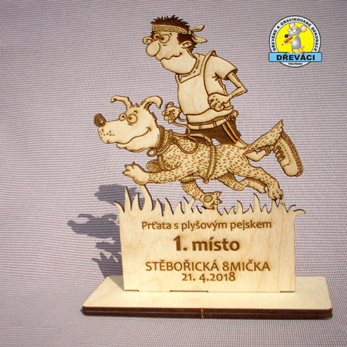 Dřevěné poháry "Stěbořická 8mička 2018"