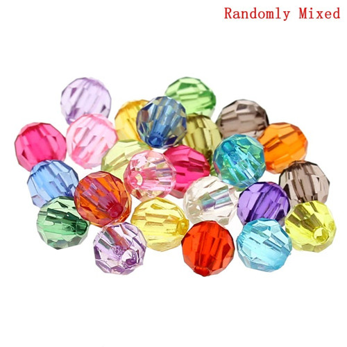 Akrylové korálky kulaté MIX 6mm/ 60g cca500ks