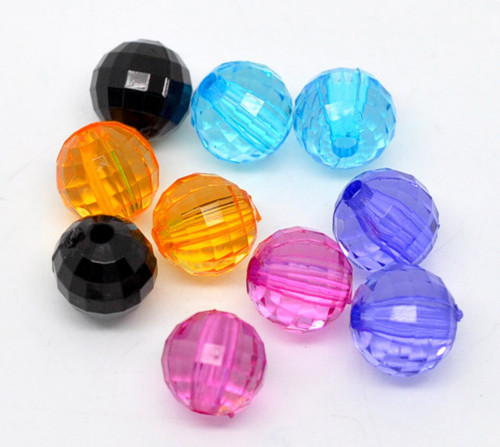 Korálky kuličky/ akryl/ MIX/ 8mm/ 30ks