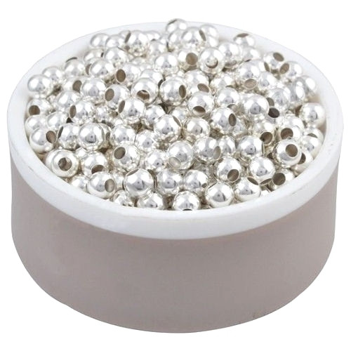 Stříbrné kuličky, průměr 4 mm, 50 kusů