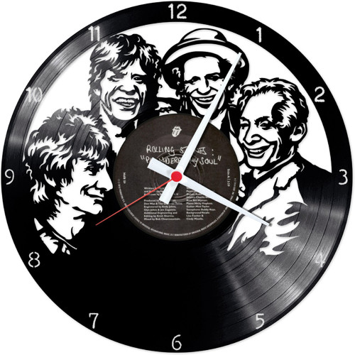 Nástěnné vinylové hodiny - Rolling Stones