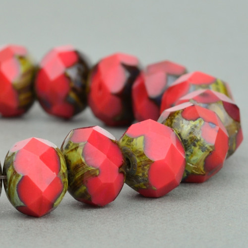 Rondelka korál 9x6mm-balení 25ks