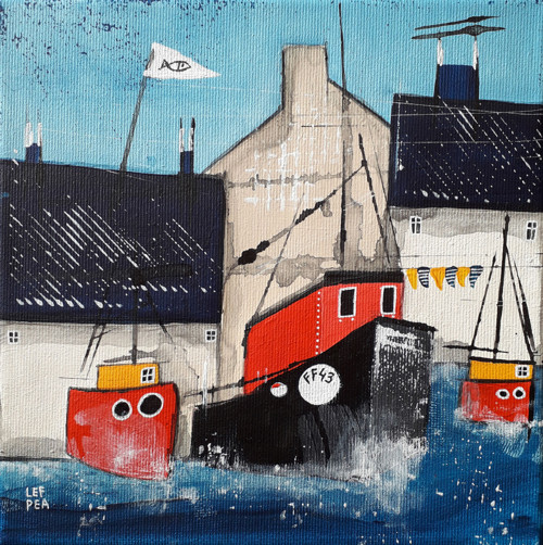 Fishing port, 20x20 cm — foto 1