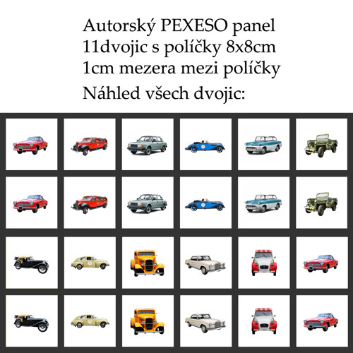 PEXESO panel 8x8cm, 11 dvojic: VETERÁNÍ — foto 1