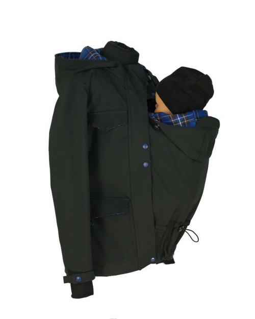 Softshell jarní/podzimní bunda nosící,modrá kostk