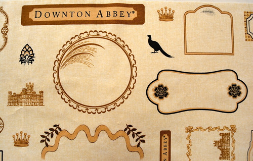 Downton Abbay, štítek na označení quiltu