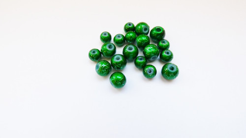 Zelené perle 19 ks — foto 1
