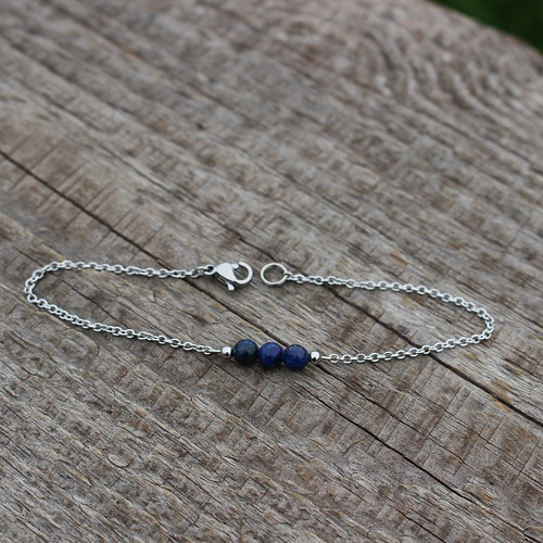 Moony • lapis lazuli, nerez. ocel — foto 1