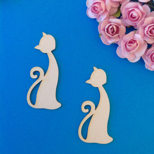 Dekorace 2 ks, chipboard 5 x 2,2 cm (CHZ 7)