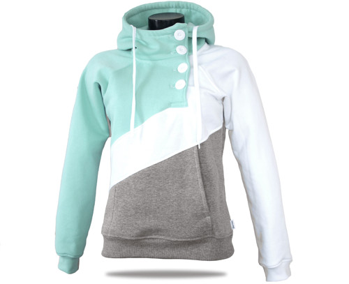 Dámská Luxusní Mikina Barrsa Tricolor Menthol/Grey