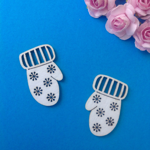 Dekorace chipboard 2 ks , 3,2 x 2 cm (CHN 3) — foto 1