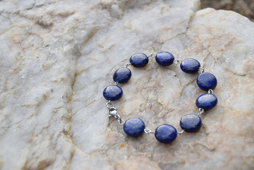 Náramek a náušnice lapis lazuli — foto 1