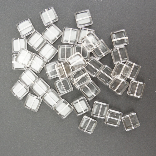 Skleněné ČTVEREČKY 15x15mm - transparentní (10ks)