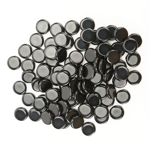 Skleněná PLACKA 12x12mm - černá (20ks)