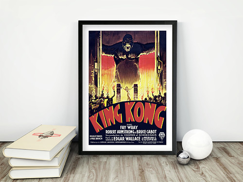 Vintage filmový plakát King Kong - Francie 1933