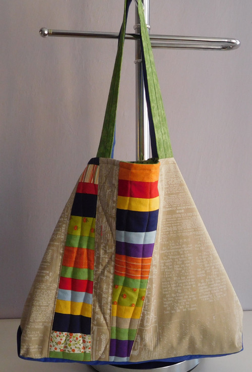 Parádní nákupka - patchwork na režné — foto 1