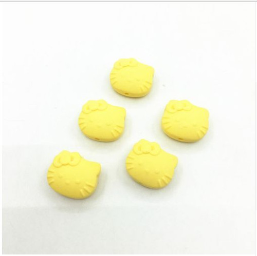Silikoná HELLO KITTY 25mm (1ks) - yellow
