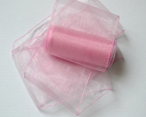 Organza stuha sv. růžová