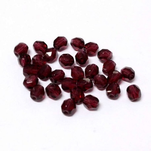 Ohňovky sklo pr.4mm (50ks) - vínová