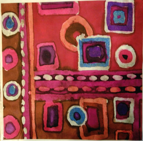 Bavlněná látka - panel 35 x 35 cm